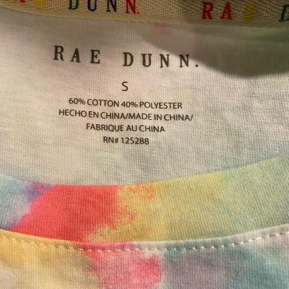 NWT RAE DUNN Women S Tie Dye 'LOVE ALL WAYS' Sleeveless Tank TOP w Scrunchie - Picture 7 of 7